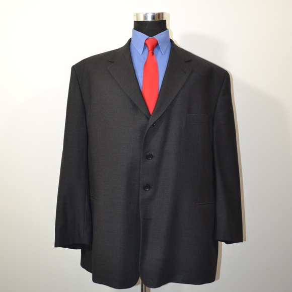 Rossi 52R Sport Coat Blazer Suit Jacket Dark Gray - Picture 1 of 8
